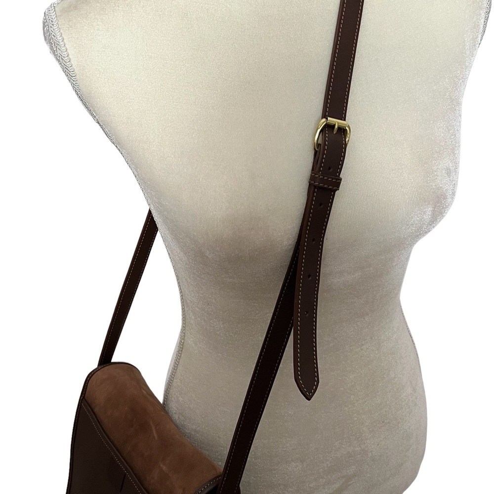 McGuire Nicholas Vintage deadstock suede leather crossbody purse saddle bag - Picture 7 of 12